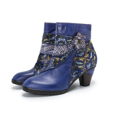 Socofy Handmade Leather Short Boots