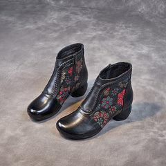 Socofy Fall Winter Ethnic Style Short Boots