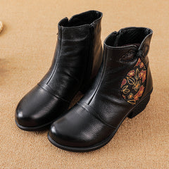Socofy Vintage Ethnic Martin Boots