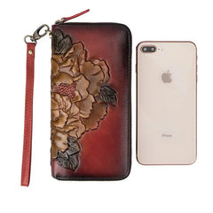 Socofy Retro Women Wallet Genuine Leather Luxury Wallets