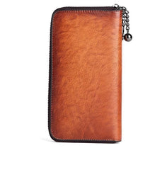 Socofy Retro Head Layer Cowhide Women Wallet Embossed Purse For Women Genuine Leather Luxury Clutch