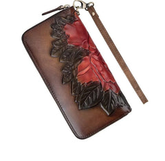 Socofy Retro Women Wallet Genuine Leather Luxury Wallets