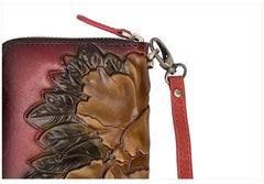 Socofy Retro Women Wallet Genuine Leather Luxury Wallets