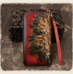 Socofy Retro Women Wallet Genuine Leather Luxury Wallets