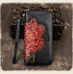 Socofy Retro Women Wallet Genuine Leather Luxury Wallets