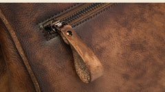 Socofy Vintage Backpack For Women Genuine Leather Backpacks Large Capacity Handmade Bags