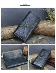 Socofy Women's Wallet Retro Cowhide Card Holder New Genuine Leather Long Ladies Purse Handmade Wallets Phone Bag