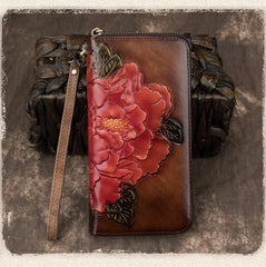 Socofy Retro Women Wallet Genuine Leather Luxury Wallets