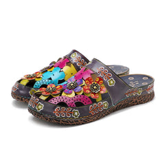Socfy Rainbow Garden Mules