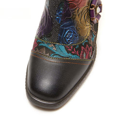 Socofy Blooming Grace Ankle Boots