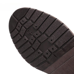 Socofy Vicconfy Genuine Leather Vintage Patchwork Long Warm Boots