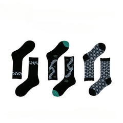 Socofy Vintage mid-calf socks for women combed cotton fashion socks