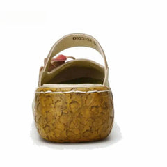 Socofy Golden Blossom Clogs