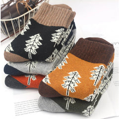 Socofy Vicconfy Thickened warm ethnic style retro wool socks