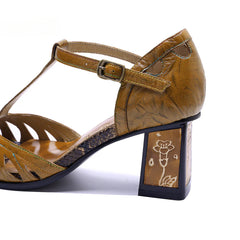 Socofy Golden Hour T-Strap Sandals