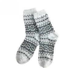 Socofy Vicconfy Winter Vintage Thickened Warm Ethnic Wool Socks