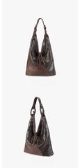 Socofy Handmade Vintage Leather Shoulder Bag