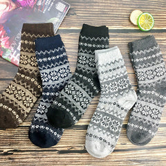 Socofy Vicconfy Winter Vintage Thickened Warm Ethnic Wool Socks