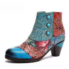 Socofy Ocean Bloom Ankle Boots