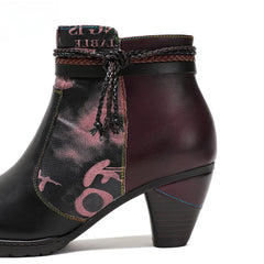 Socofy Vicconfy Head Cowhide Handmade Boots