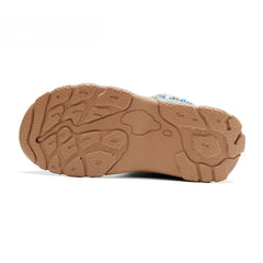 Socofy Genuine Leather Vintage Printed Wool Lace Up Comfortable Flat High Boots