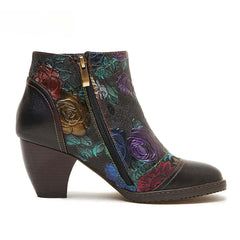 Socofy Blooming Grace Ankle Boots