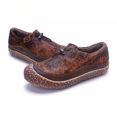 Socofy Vicconfy Genuine Leather Retro Comfort Casual Loafers