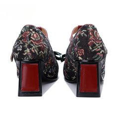 Socofy Vicconfy Vintage Mary Jane three-dimensional bow high heels Shoes