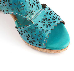 Socofy Vicconfy Open Toe Slingback Vintage Hollow Chunky Sandals