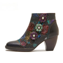 Socofy Blooming Grace Ankle Boots