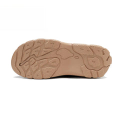 Socofy Vicconfy Leather Handmade Color Rubbed Printed Belt Buckle Flat Women's Boots