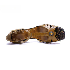 Socofy Golden Hour T-Strap Sandals