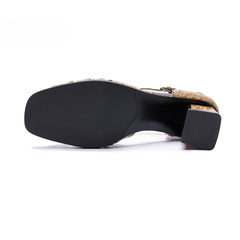 Socofy Golden Hour T-Strap Sandals
