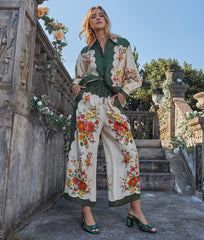 Socofy Emerald Blossom Sandals