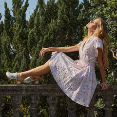 Socofy Handmade Leather Crushed Flower Rustic Casual Fashion Comfortable High Heeled Sandals