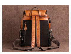 Socofy Genuine Leather Handmade Embossed Vintage Women Backpacks