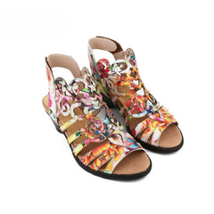 Socofy Vicconfy Summer Slim High Heel Sheepskin Women's Fashion Sandals