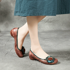 Socofy Ethnic Handmade Flat Shoes
