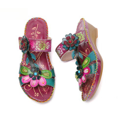 Socofy Vicconfy Boho Vintage Floral Slippers