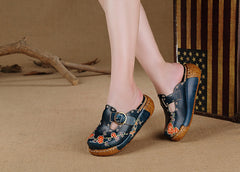 Socofy Summer Ethnic Platform Slippers