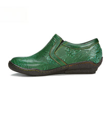 Socofy Vicconfy Handmade Cowhide Simple Women's Fashion Single Shoes Flats