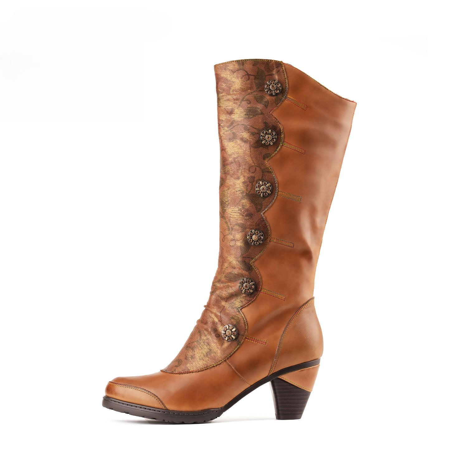 Socofy Vicconfy Vintage Handmade Real Leather Long Boots