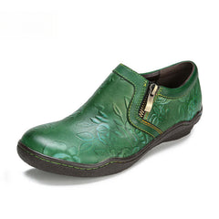 Socofy Vicconfy Handmade Cowhide Simple Women's Fashion Single Shoes Flats