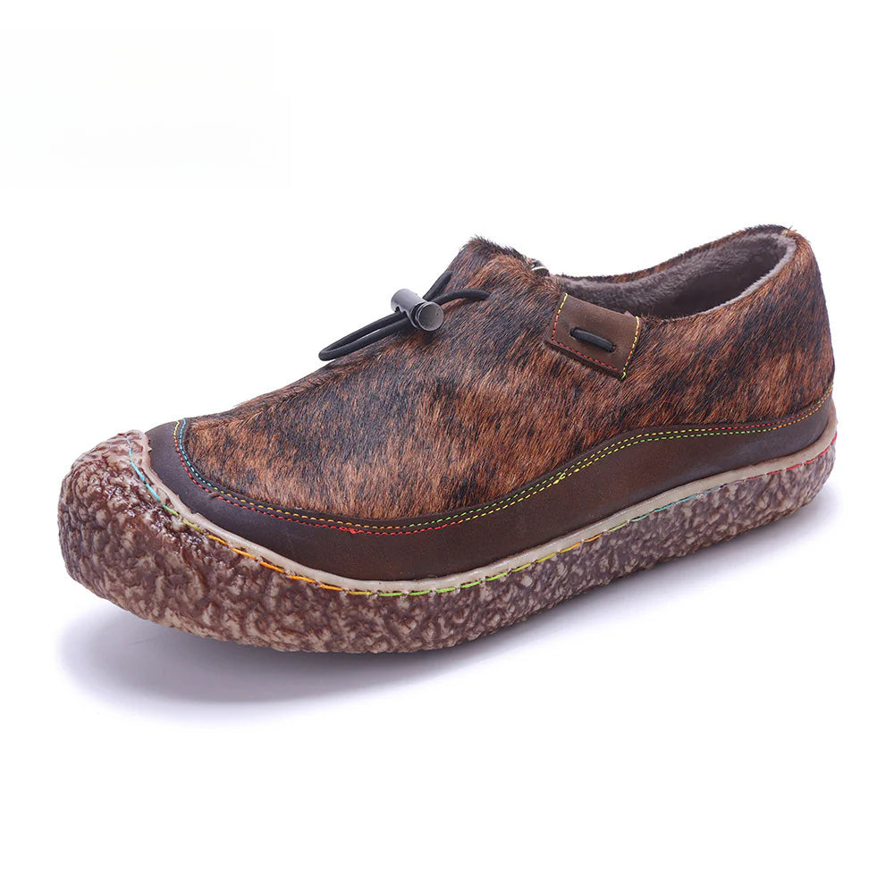 Socofy Vicconfy Genuine Leather Retro Comfort Casual Loafers