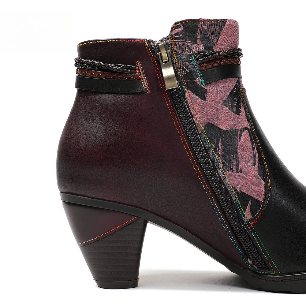 Socofy Vicconfy Head Cowhide Handmade Boots