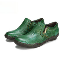 Socofy Vicconfy Handmade Cowhide Simple Women's Fashion Single Shoes Flats