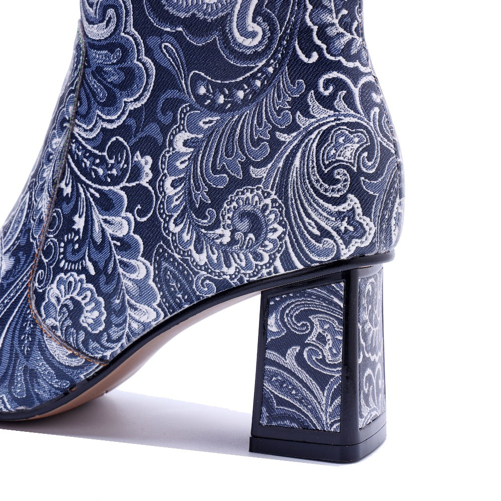 Socofy Fall Vintage Handmade Leather Side Zipper Boots