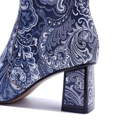 Socofy Fall Vintage Handmade Leather Side Zipper Boots
