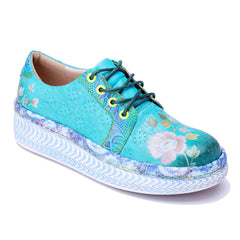 Socofy Retro Handmade Leather Casual Shoes