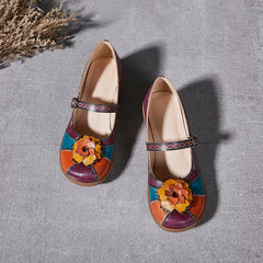 Socofy Summer Leather Thick Sole Shoes